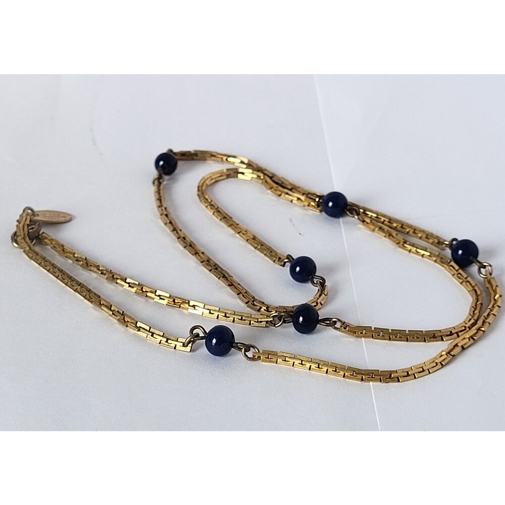 Les Bernard Inc. 24" Beaded Necklace Signed Vintage Designer Estate Find